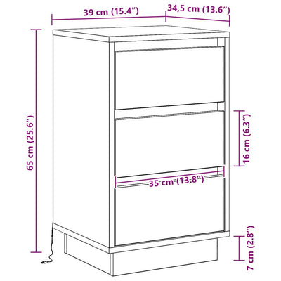 Vanha puu yöpöytäkaappi Nadea 39x34.5x65cm (puinen)