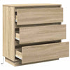 Yöpöytäkaappi Sonoma tammi 71 x 34.5 x 75 cm Tekninen puu