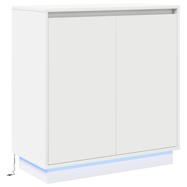 LED-pöytätaso valkoinen 71 x 34,5 x 75 cm Tekninen puu