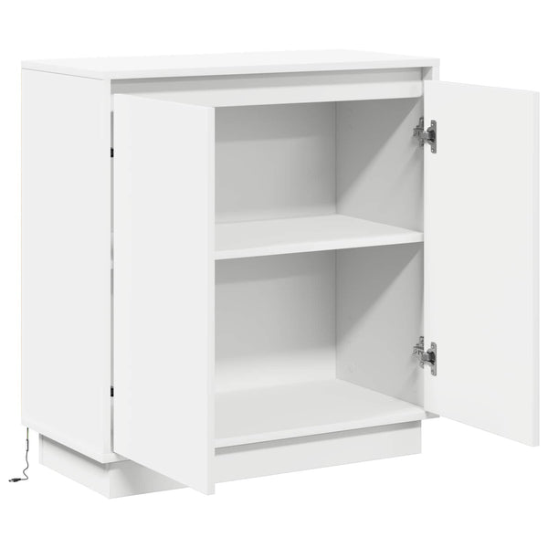 LED-pöytätaso valkoinen 71 x 34,5 x 75 cm Tekninen puu