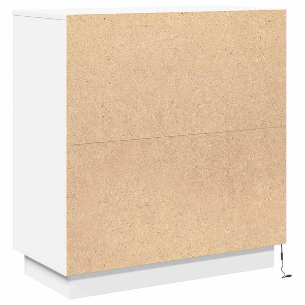 LED-pöytätaso valkoinen 71 x 34,5 x 75 cm Tekninen puu