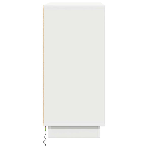 LED-pöytätaso valkoinen 71 x 34,5 x 75 cm Tekninen puu
