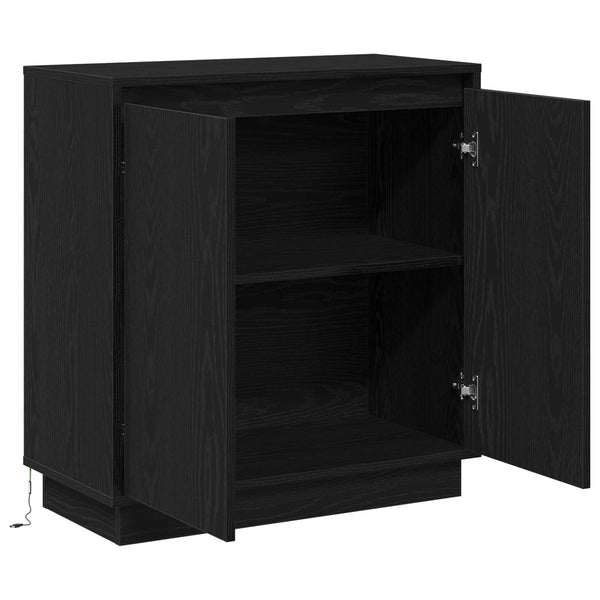 LED-pöytätaso Musta tammi 71 x 34,5 x 75 cm Tekninen puu