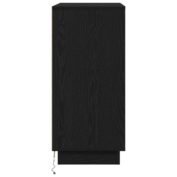 LED-pöytätaso Musta tammi 71 x 34,5 x 75 cm Tekninen puu