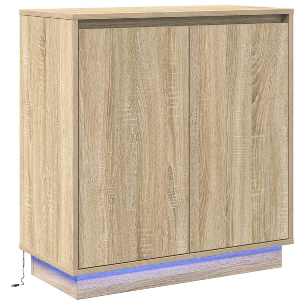 LED-pöytätaso Sonoma-tammi 71 x 34,5 x 75 cm Tekninen puu