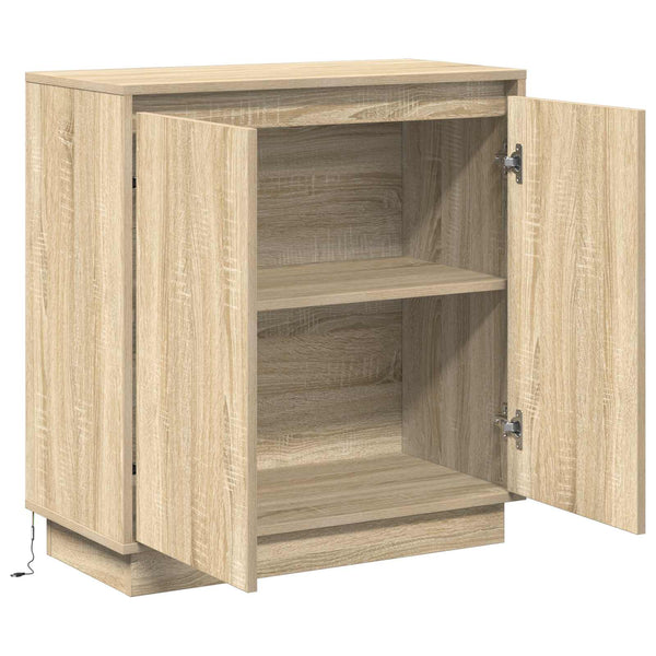 LED-pöytätaso Sonoma-tammi 71 x 34,5 x 75 cm Tekninen puu