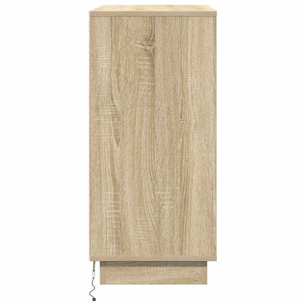 LED-pöytätaso Sonoma-tammi 71 x 34,5 x 75 cm Tekninen puu