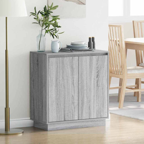 LED-pöytätaso Harmaa sonoma 71 x 34,5 x 75 cm Tekninen puu