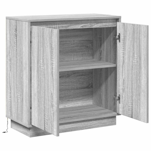 LED-pöytätaso Harmaa sonoma 71 x 34,5 x 75 cm Tekninen puu