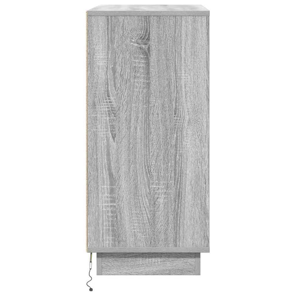 LED-pöytätaso Harmaa sonoma 71 x 34,5 x 75 cm Tekninen puu