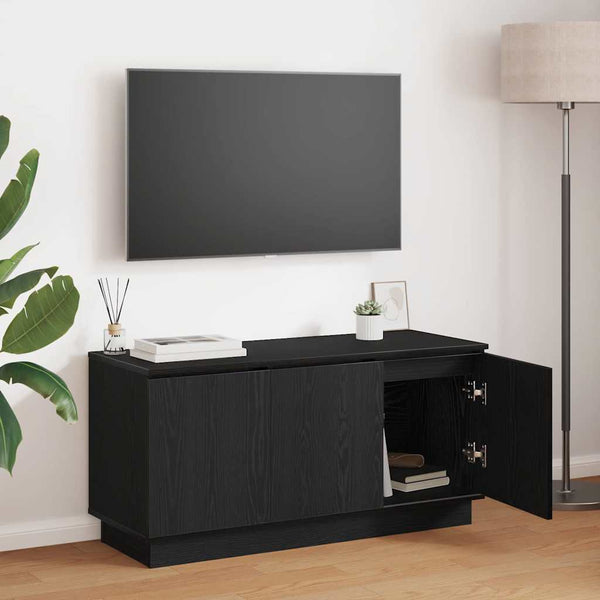 TV-kaappi Musta tammi 100 x 38 x 49 cm Tekninen puu