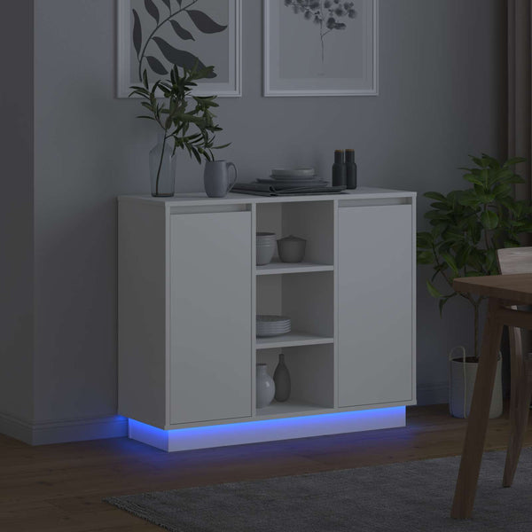 LED-pöytätaso Valkoinen 90 x 32 x 75 cm Tekninen puu