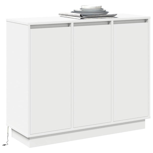 LED-pöytätaso Valkoinen 90 x 32 x 75 cm Tekninen puu
