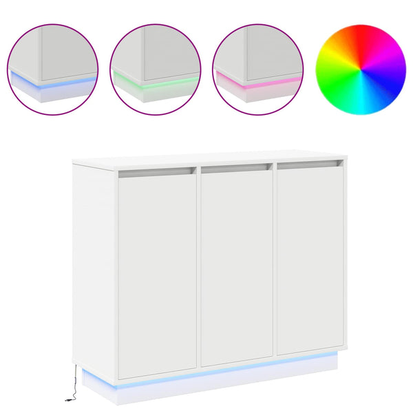 LED-pöytätaso Valkoinen 90 x 32 x 75 cm Tekninen puu