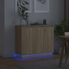 LED-pöytätaso Sonoman tammi 90 x 32 x 75 cm Tekninen puu