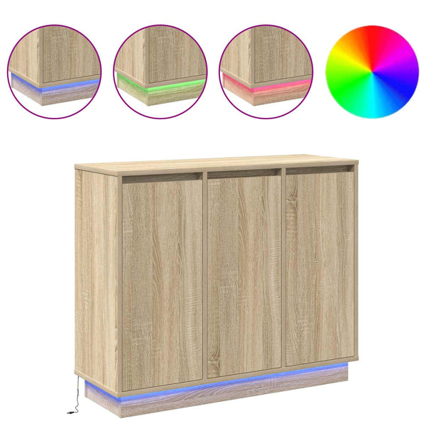 LED-pöytätaso Sonoman tammi 90 x 32 x 75 cm Tekninen puu