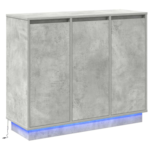 LED-pöytätaso Betoni Harmaa 90 x 32 x 75 cm Tekninen puu