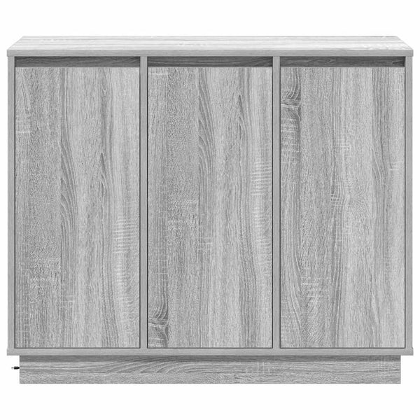 LED-pöytätaso Harmaa Sonoma 90 x 32 x 75 cm Tekninen puu