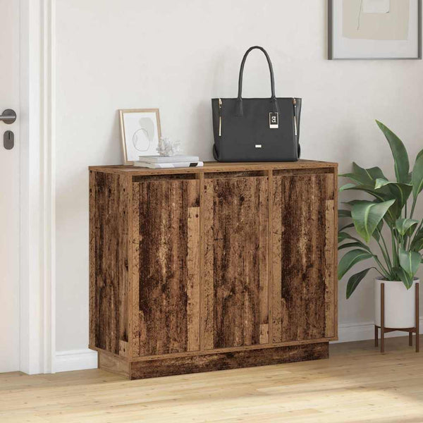 LED-pöytätaso Vanha puu 90 x 32 x 75 cm Tekninen puu