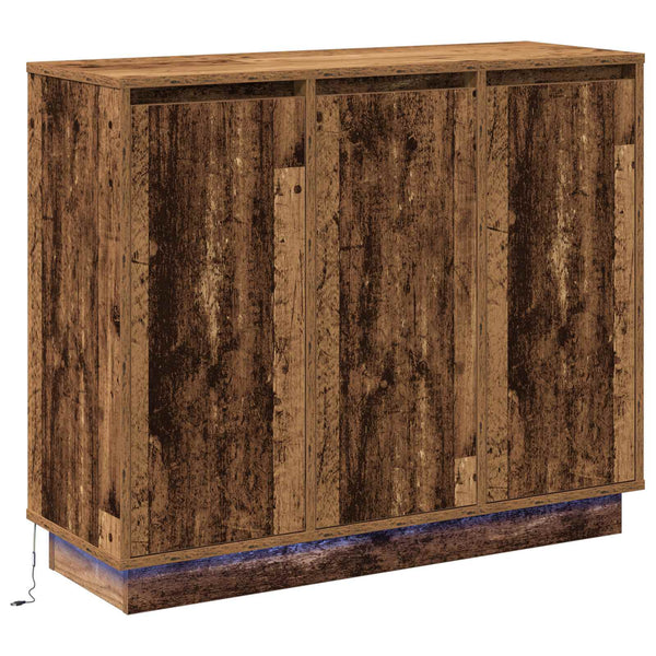 LED-pöytätaso Vanha puu 90 x 32 x 75 cm Tekninen puu