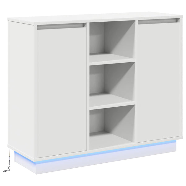 LED-pöytätaso Valkoinen 90 x 32 x 75 cm Tekninen puu