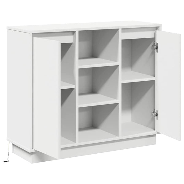 LED-pöytätaso Valkoinen 90 x 32 x 75 cm Tekninen puu