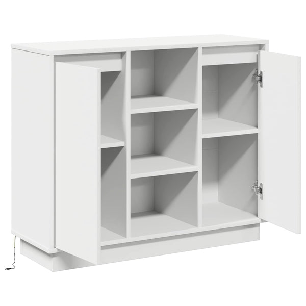 LED-pöytätaso Valkoinen 90 x 32 x 75 cm Tekninen puu