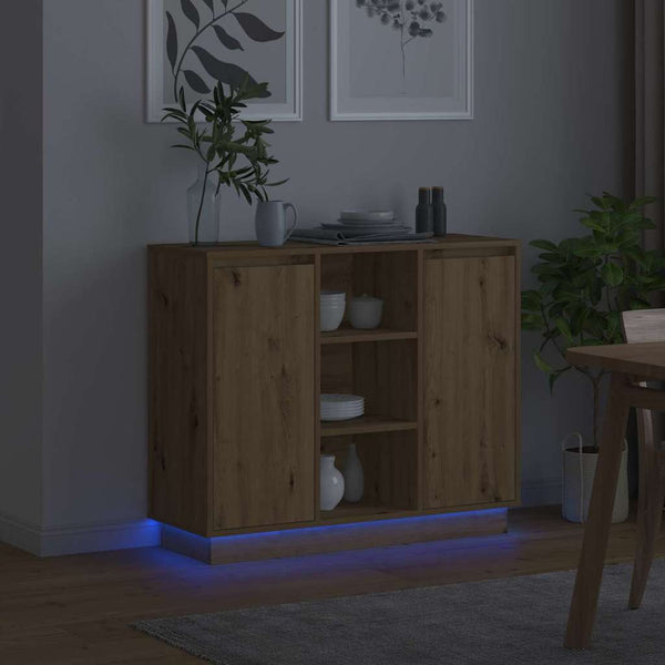 LED-pöytätaso Artisan tammi 90 x 32 x 75 cm Tekninen puu