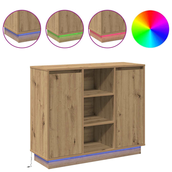 LED-pöytätaso Artisan tammi 90 x 32 x 75 cm Tekninen puu