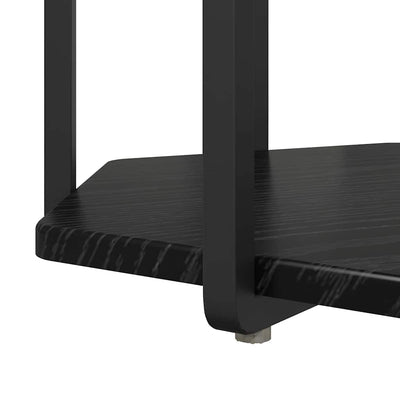 Musta tammi sivupöytäsetti hyllyllä Basri 50x50x50.5cm (2 pcs)