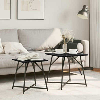 Musta tammi sivupöytäsetti Ciarra 50x50x50cm (2 pcs)