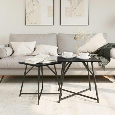 Musta tammi sivupöytäsetti Ciarra 50x50x50cm (2 pcs)