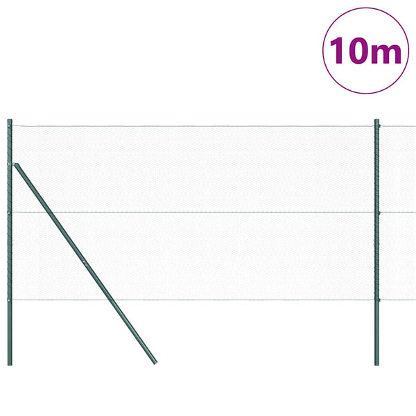 Kuusikulmainen aidan maapohjauskappale 10 x 1,4 m Vihreä Verkko