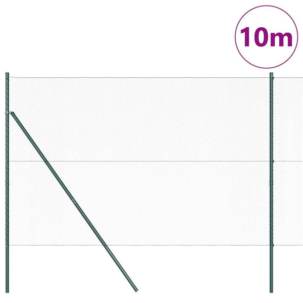 Kuusikulmainen aidan maapohjauskappale 10 x 1,5 m Vihreä Verkko