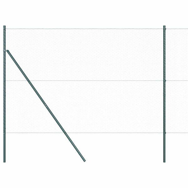Kuusikulmainen aidan maapohjauskappale 10 x 1,6 m Vihreä Verkko