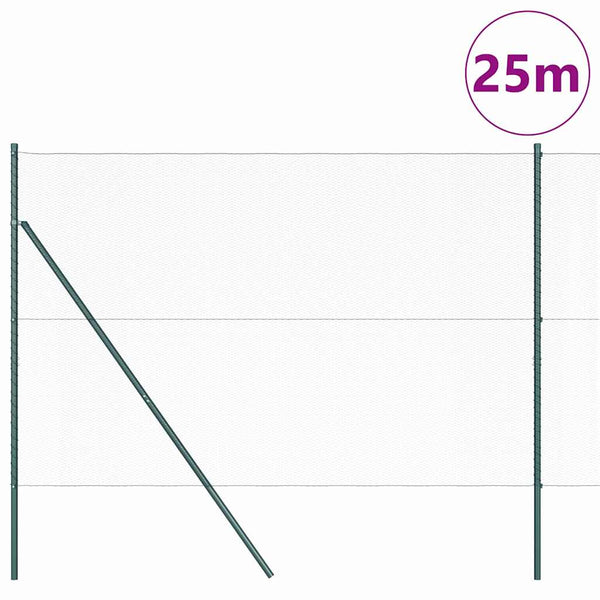 Kuusikulmainen aidan maapohjauskappale 25 x 1,6 m Vihreä Verkko