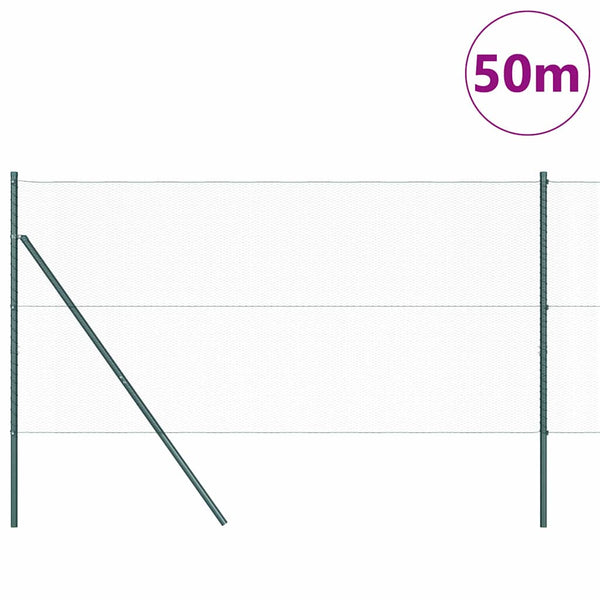Kuusikulmainen aidan maapohjauskappale 50 x 1,2 m Vihreä Verkko