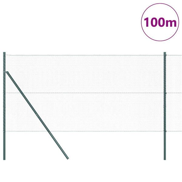 Kuusikulmainen aidan maapohjauskappale 100 x 1,2 m Vihreä