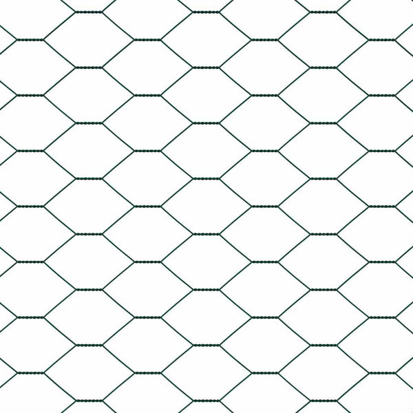 Kuusikulmainen aidan maapohjauskappale 100 x 1,4 m Vihreä