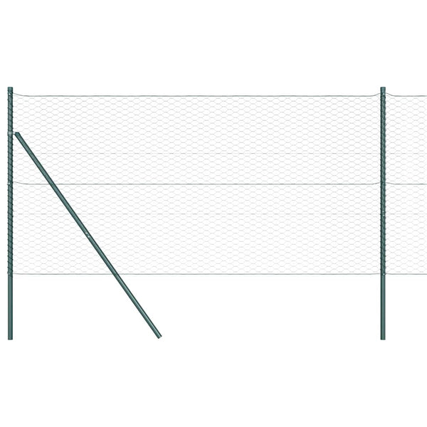 Kuusikulmainen aidan maapohjauskappale 100 x 1,4 m Vihreä