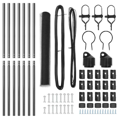 Aita paalujen kanssa Harmaa 1.2 x 10 m