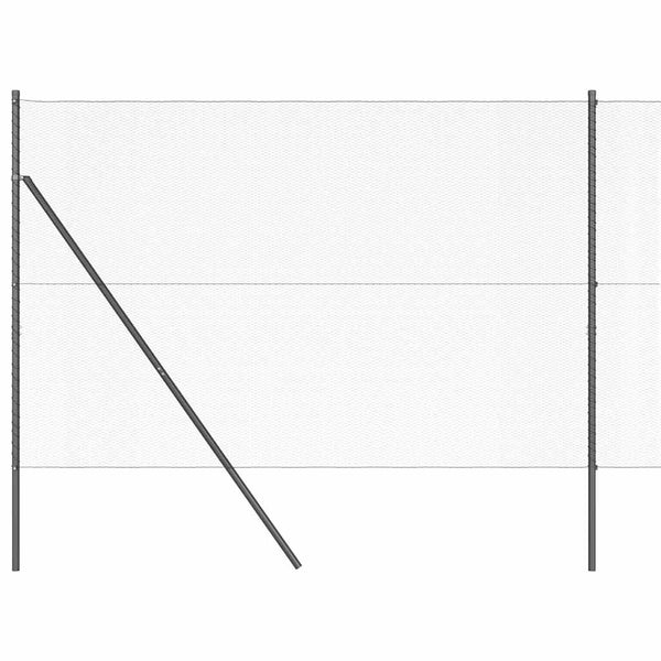 Kuusikulmainen aidan maapohjauskappale 10 x 1,5 m Harmaa Verkko