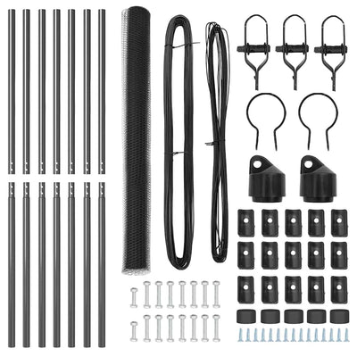 Aita paalujen kanssa Harmaa 1.5 x 10 m