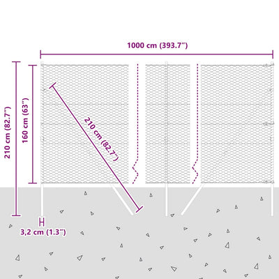 Aita paalujen kanssa Harmaa 1.6 x 10 m