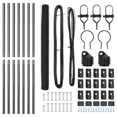 Aita paalujen kanssa Harmaa 1.6 x 10 m