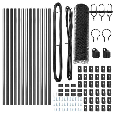 Aita paalujen kanssa Harmaa 0.8 x 25 m