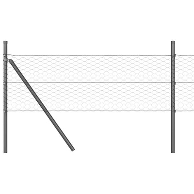 Aita paalujen kanssa Harmaa 0.8 x 25 m