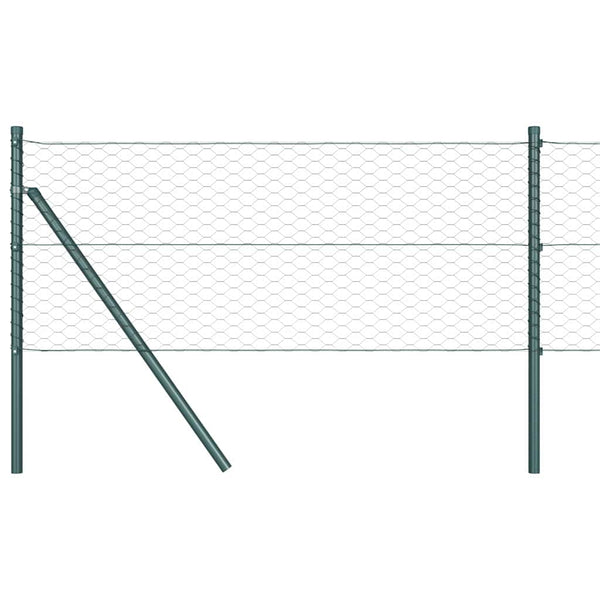 Kuusikulmainen aidan maapohjauskappale 50 x 0,6 m Harmaa Verkko
