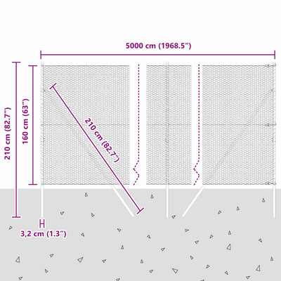 Aita paalujen kanssa Harmaa 1.6 x 50 m