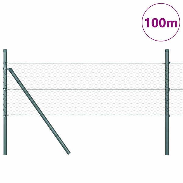 Kuusikulmainen aidan maapohjauskappale 100 x 0,8 m Harmaa